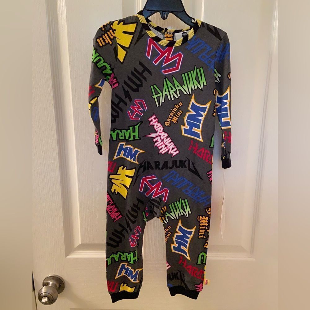 Harajuku Mini Target 20th Graffiti Long Sleeve Romper Size 18 Months NWT